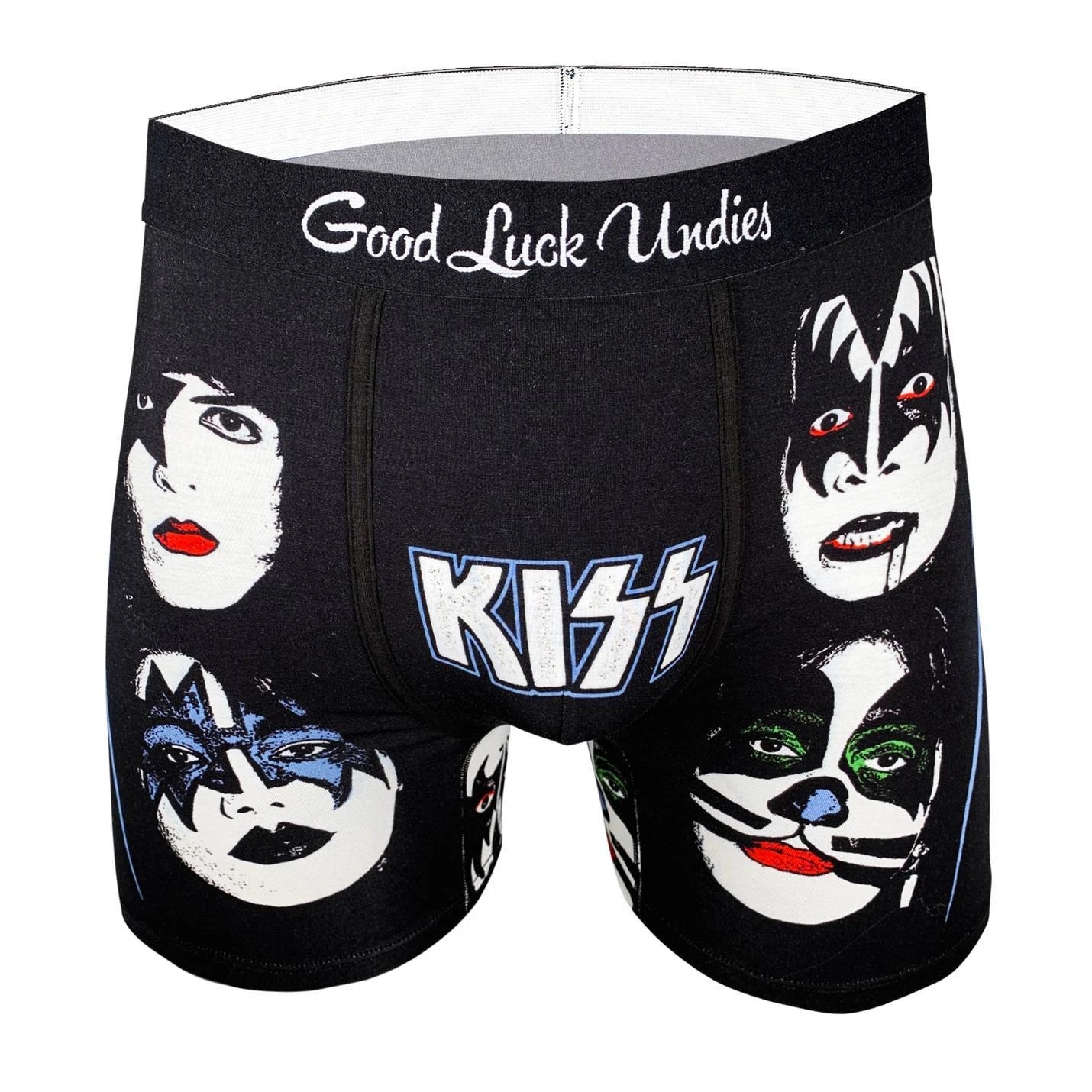 Good Luck Undies Kiss Face Men Boxer Brief Underwear No Chafe Anti Roll